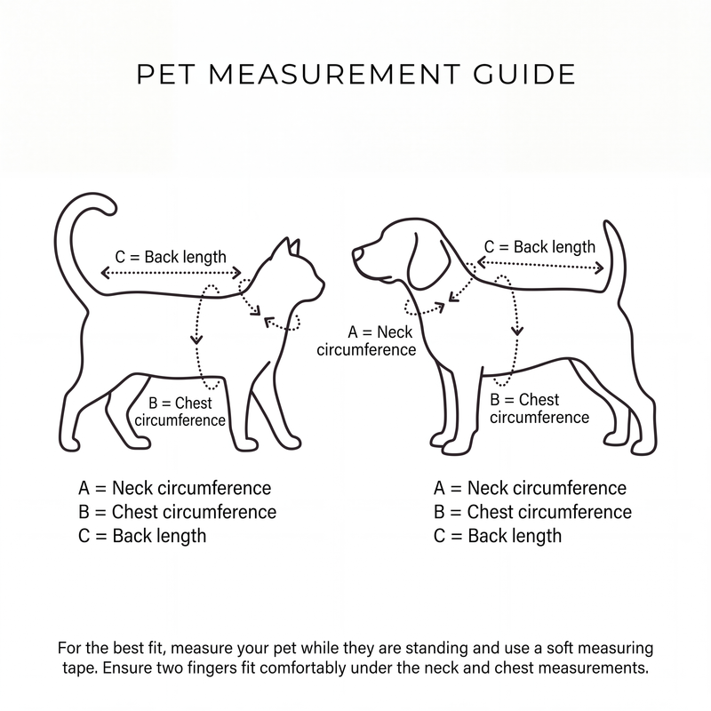 Pet size measurements